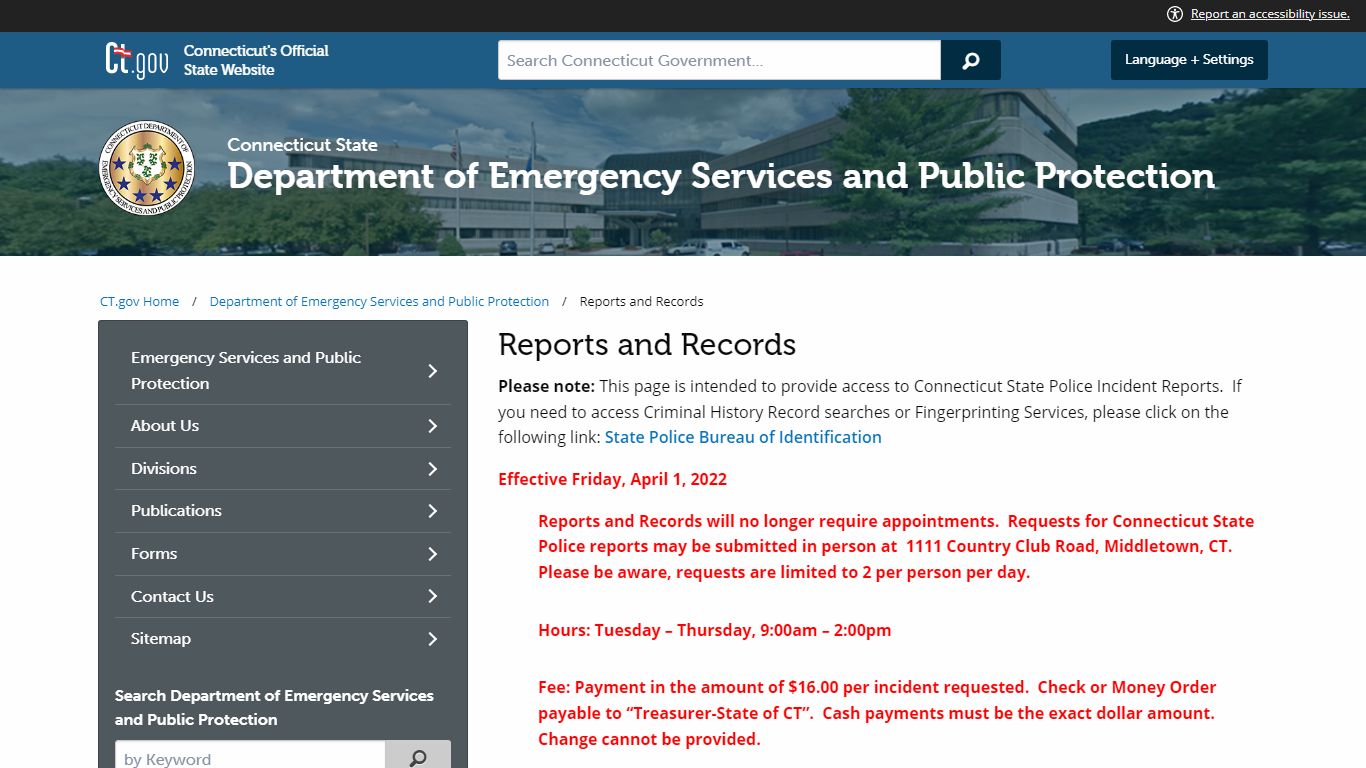 Reports and Records - ct